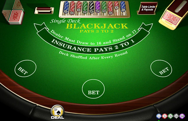 Single deck blackJack for free